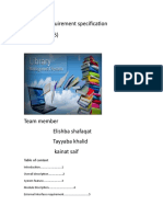 Software Requirement Specification (SRS) : Table of Content