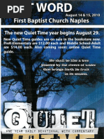 First Baptist Church Naples: The New Quiet Time Year Begins August 29