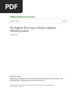 The Right To Bear Arms A Study in Judicial Misinterpretation (Stuart R. Hays, 1960)