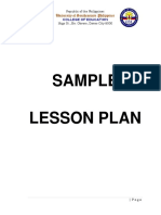 Sample Lesson Plan: University of Southeastern Philippines