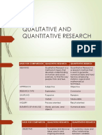 Qualitative and Quantitative Research