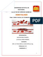 Prueba de Tiempo de Tromboplastina