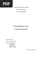 En Relación A Las Bases Teóricas Sobre Las Que Se Sustenta El Tratamiento Grupal en La Clínica Psicopedagógica