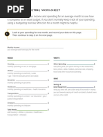 50/30/20 Budgeting Worksheet