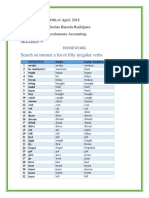 Lista de Verbos