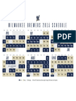 Milwaukee Brewers 2015 Schedule