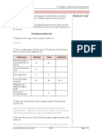 Circulatory System Peer Assessment: Examiner's Notes