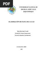 Laboratorio de Elaboracion de Pasta de Cacao