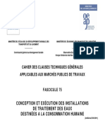 Fascicule 75 - Concept Et Exécut Des Install de Trait Des Eaux