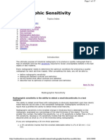 Radiographic Sensitivity: Topics Index