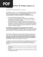 Procedimientos de Trabajo Seguro en Voladura