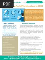 Annual Operating Plan (AOP) by Balance Score Card (BSC) Workshop by Tetrahedron