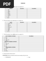 Worksheet For English Vocabulary