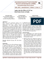 An Enquiry Into The Effect of GST On Real Estate Sector of India