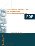 Formulación y Evaluación de Proyectos de Inversión Agropecuarios