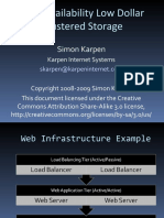 High Availability Low Dollar Clustered Storage: Simon Karpen