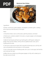 Mushroom Stew Chicken