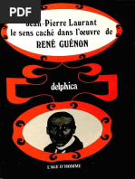 Jean Pierre Laurant Le Sens Cache Dans L Oeuvre de Rene Guenon PDF