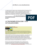 La Taxonomía de Bloom y Sus Actualizaciones