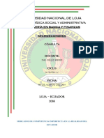 Mercados de Competencia Imperfecta en La Realidad Del Ecuador