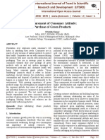 Measurement of Consumer Attitude: Purchase of Green Products