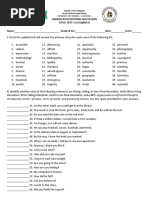 I. Circle The Syllable That Will Receive The Primary Stress For Each Word of The Following List