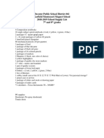 Decatur Public School District #61 Garfield Montessori Magnet School 2018-2019 School Supply List 7 and 8 Grades