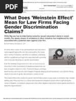 What Does 'Weinstein Effect' Mean For Law Firms Facing Gender Discrimination Claims?