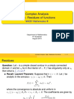 Complex Analysis Topic: Residues of Functions: MA201 Mathematics III