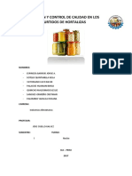 Evaluacion y Control de Calidad en Los Encurtidos de Hortalizas