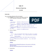 Quiz #3: Biochemical Engineering Fall 2003