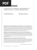 A Proposito de Las Tendencias Epistemológicas de TS en El Contexto Latinoamericano