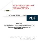 Antologia Planeacion y Evaluacion Estrategica para Promover El Apzje.