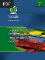 TOMO IV La Politica Estrategica Educativa Sistema Educativo Policial PDF