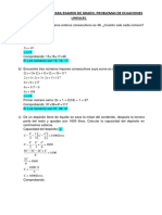 Ejercicios Resueltos para Examen de Grado 7 Problemas de Ecuaciones Lineales