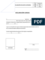 F-RRHH-01-08 Declaracion Jurada de 5ta Categoria