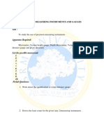 Study of Measuring Instruments and Gauges PDF