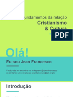 Fundamentos Da Relação Cristianismo e Cultura