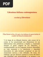 Literatura Italiana Contemporánea y Cocina