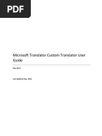 Microsoft Translator Custom Translator User GuideV3