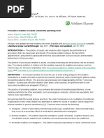 Procedural Sedation in Adults Outside The Operating Room - UpToDate