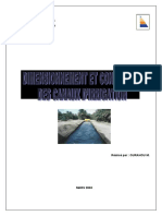 Dimensionnement Des Canaux Irrigation PDF