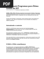 4 Principais Programas para Ótima Gestão de SST