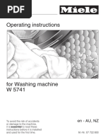 Miele Washing Machine W5741 Manual PDF