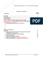 00 Table of Contents Ojt Report 2018