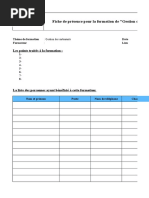 Fiche de Presence Gestion Des Carburants