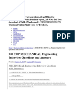 200 TOP MECHANICAL Engineering Interview Questions and Answers