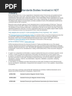 Codes and Standards in NDT Industry