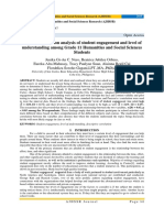 A Linear Correlation Analysis of Student Engagement and Level of Understanding Among Grade 11 Humanities and Social Sciences Students