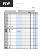 Weekly Visit Plan